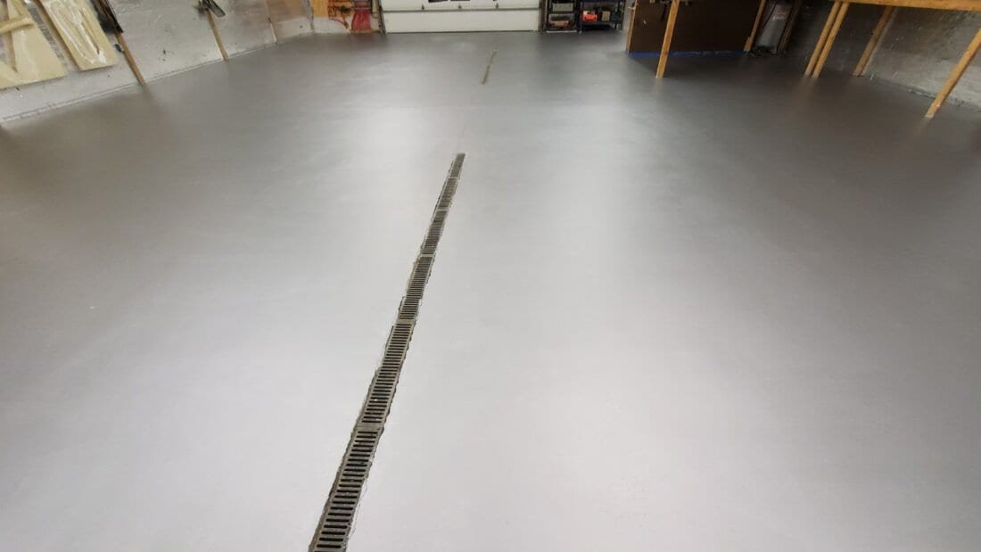 Floor Coated with Second Coat