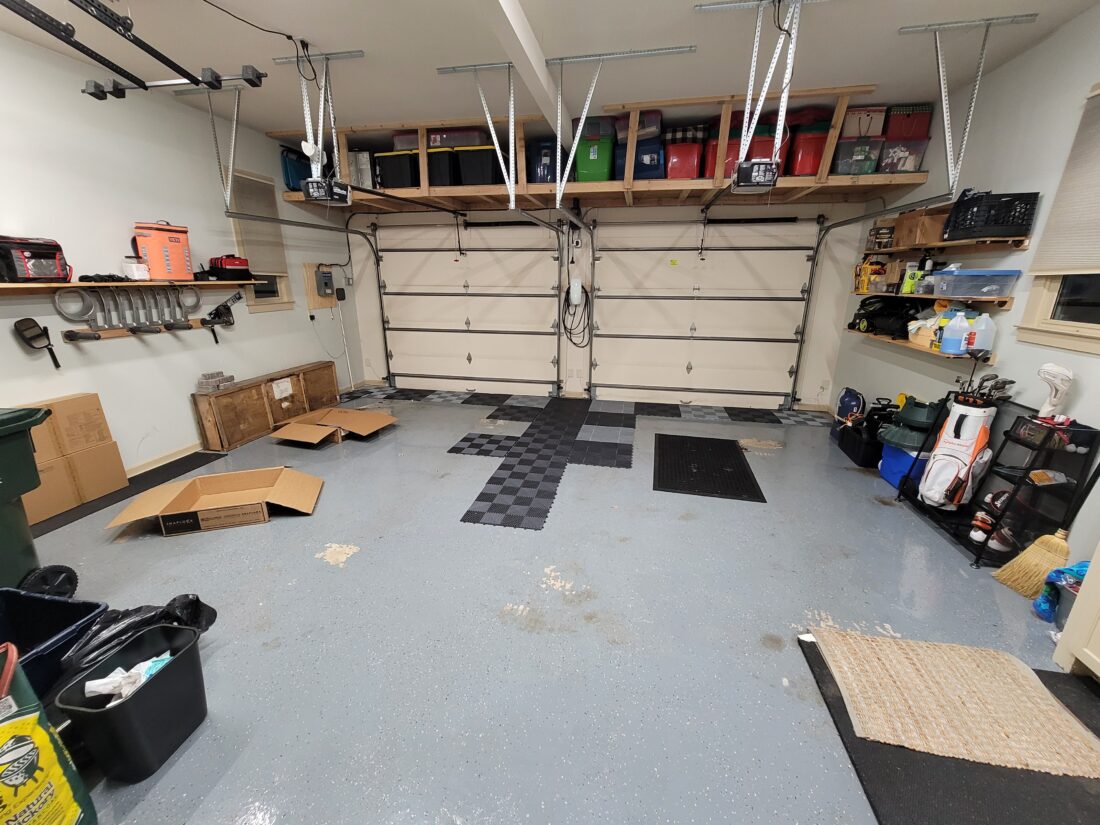 Beginning the garage floor project