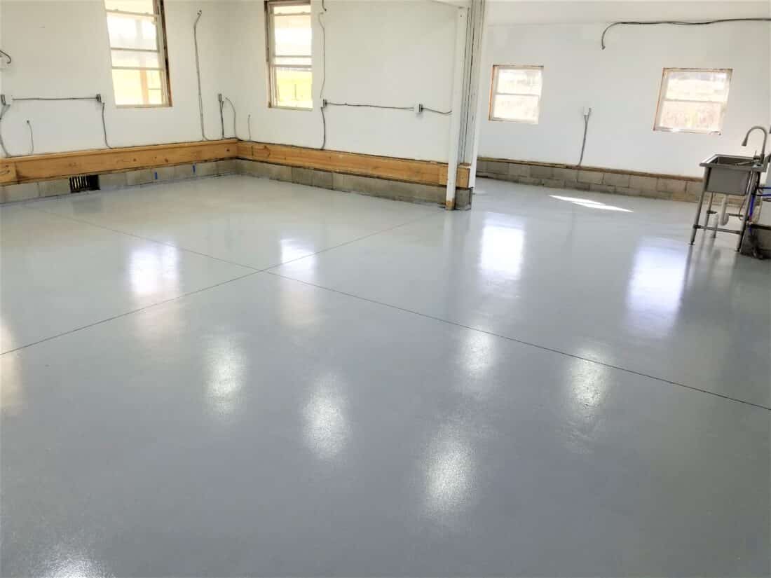 Grey Polyurea Garage Floor