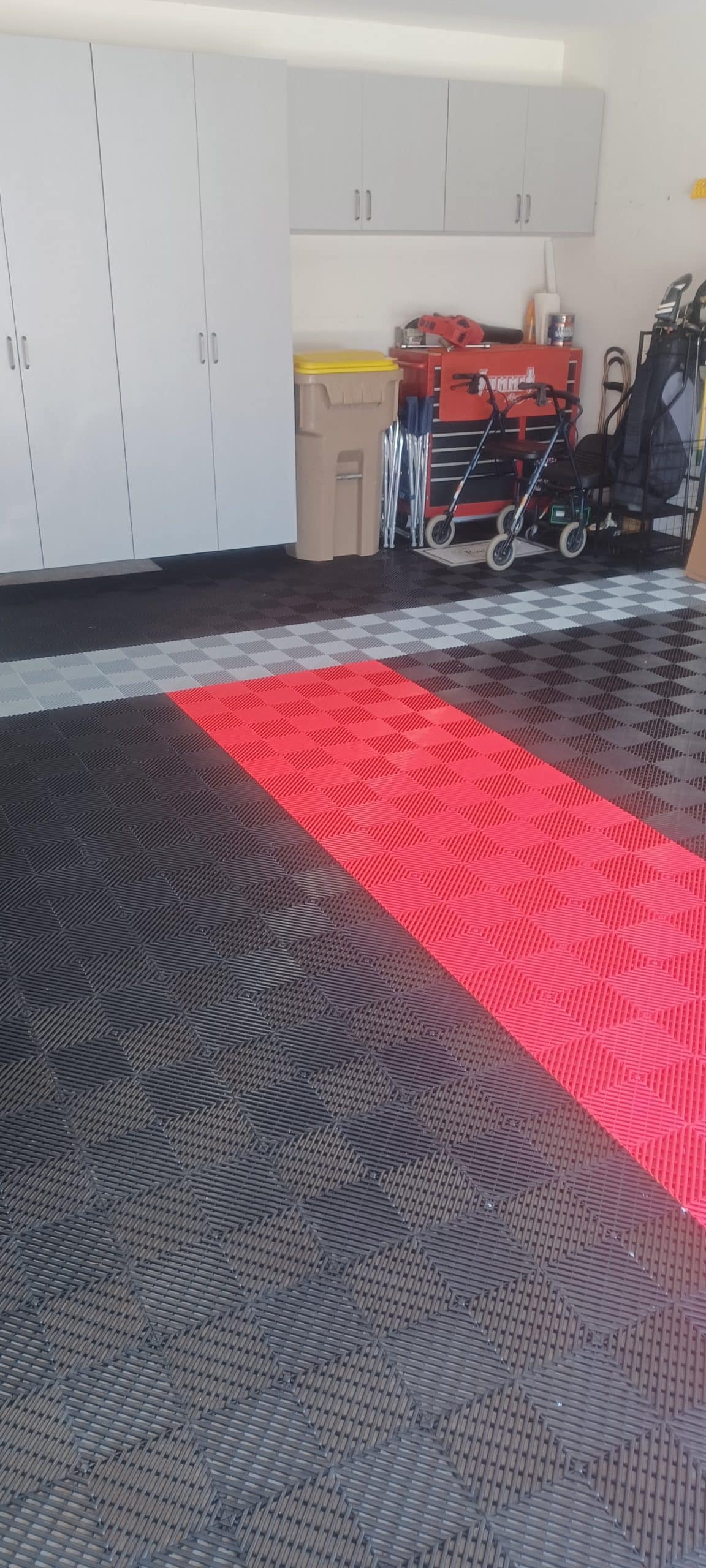 Jack, 75, and his teenage nephew did their garage floor tile in hours