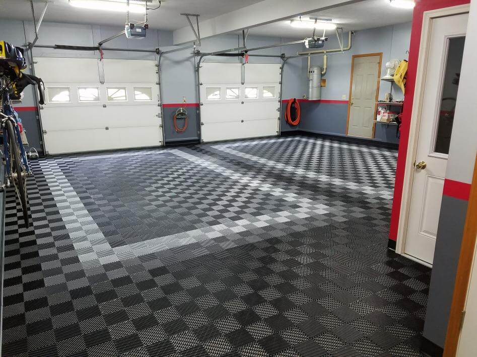 Amazing Before and After Garage Floor Tile Garage