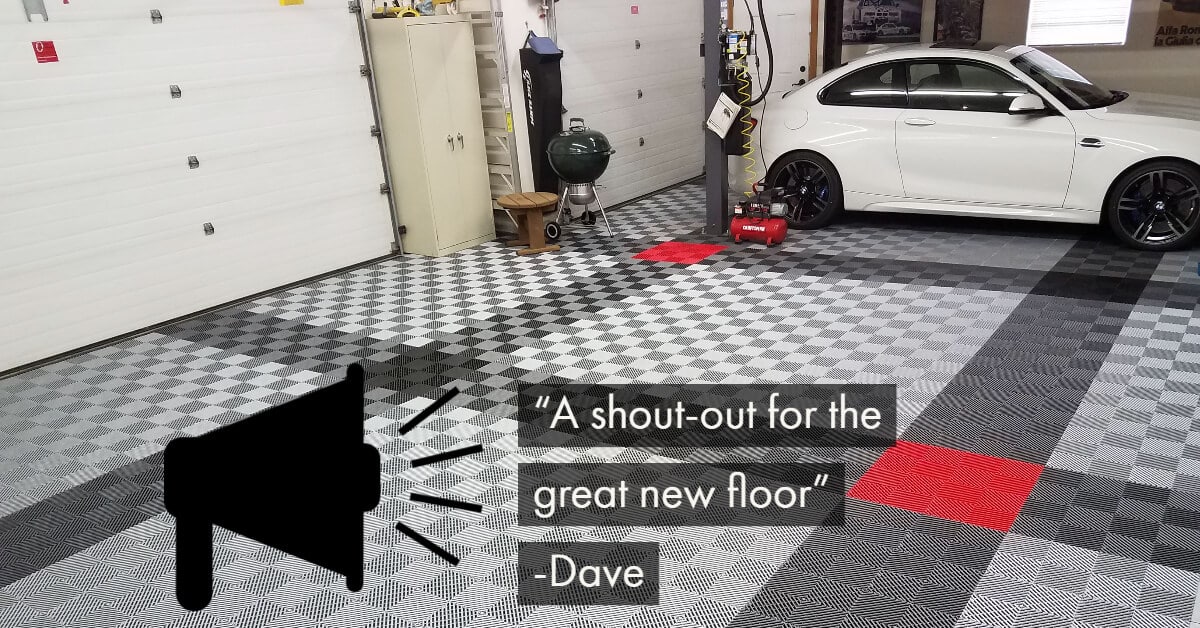 TrueLock HD Ribbed Grey, Silver, Red tiles with white car