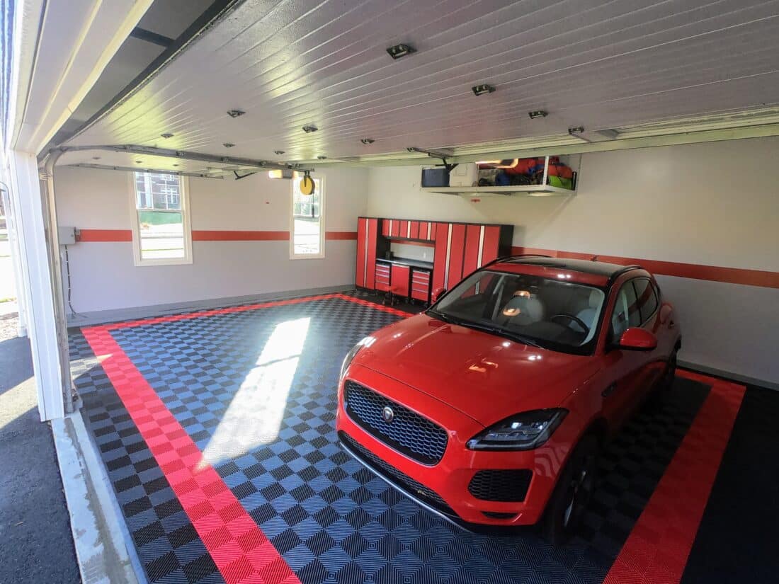 Ribbed Garage Floor Tiles