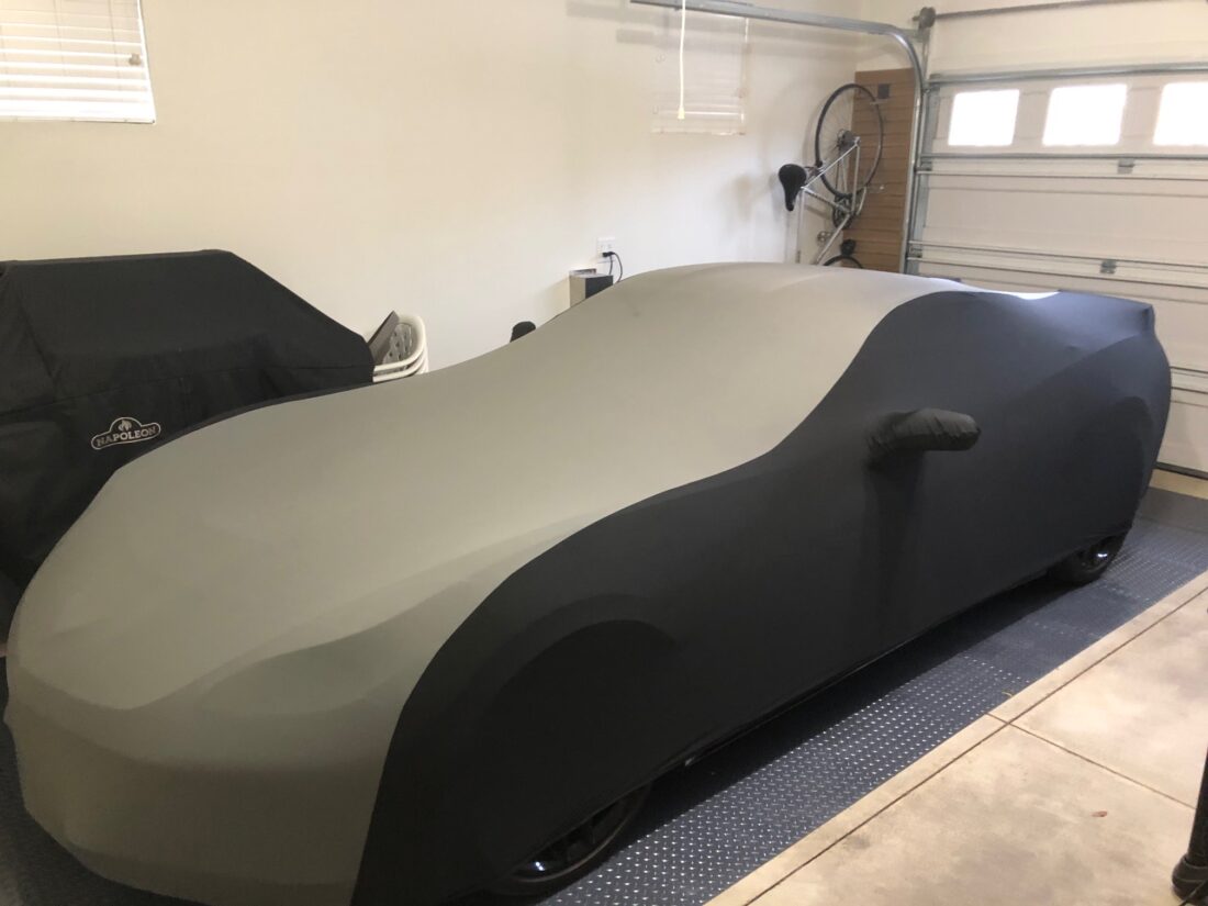 Covered Car on Vinyl mat