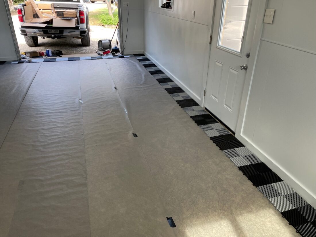 Laying Down Garage Floor Tiles