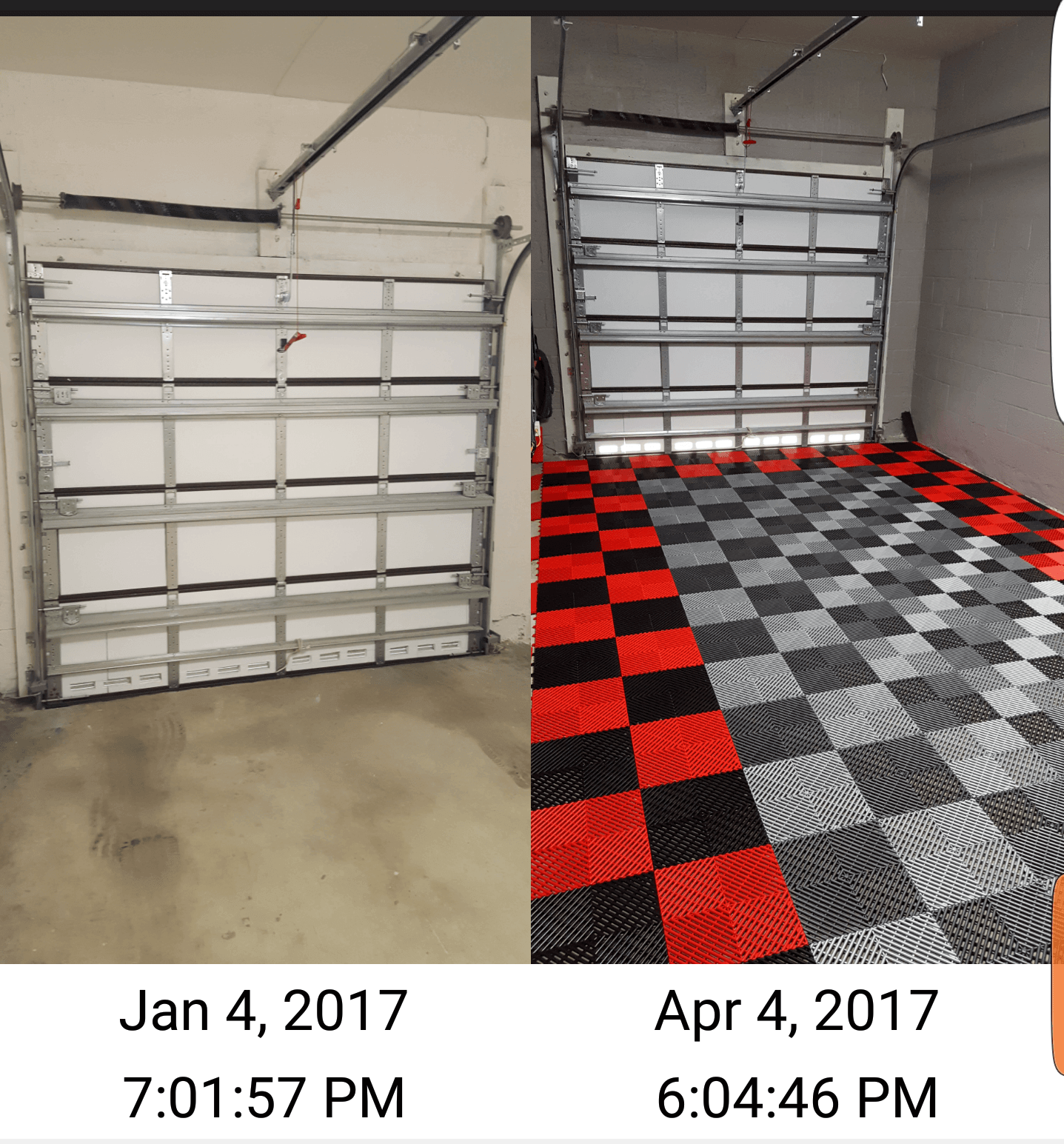 Garage Floor Tile in Townhouse –  Brian B Garage Flooring Project